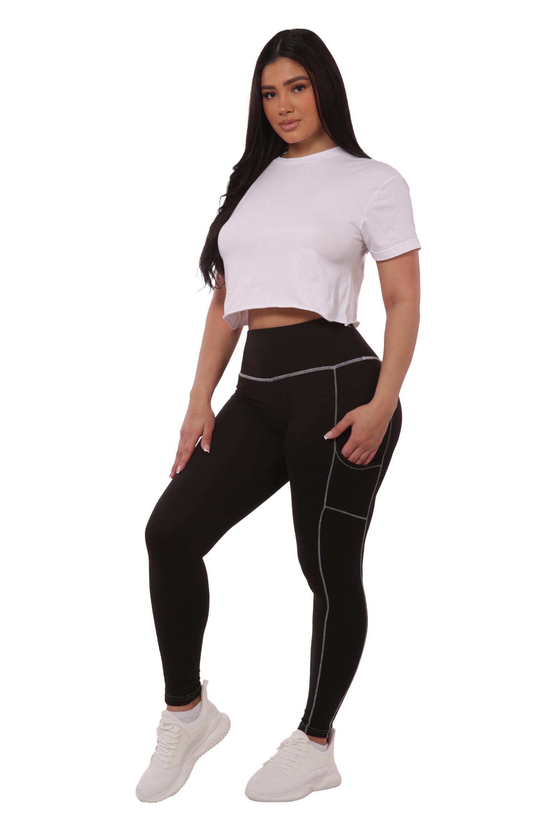 ShoSho Womens Plus Size Sports Leggings High Waist Yoga Pants with Mesh  Panels & Side Criss Cross Strap Panels Solid Black 3X