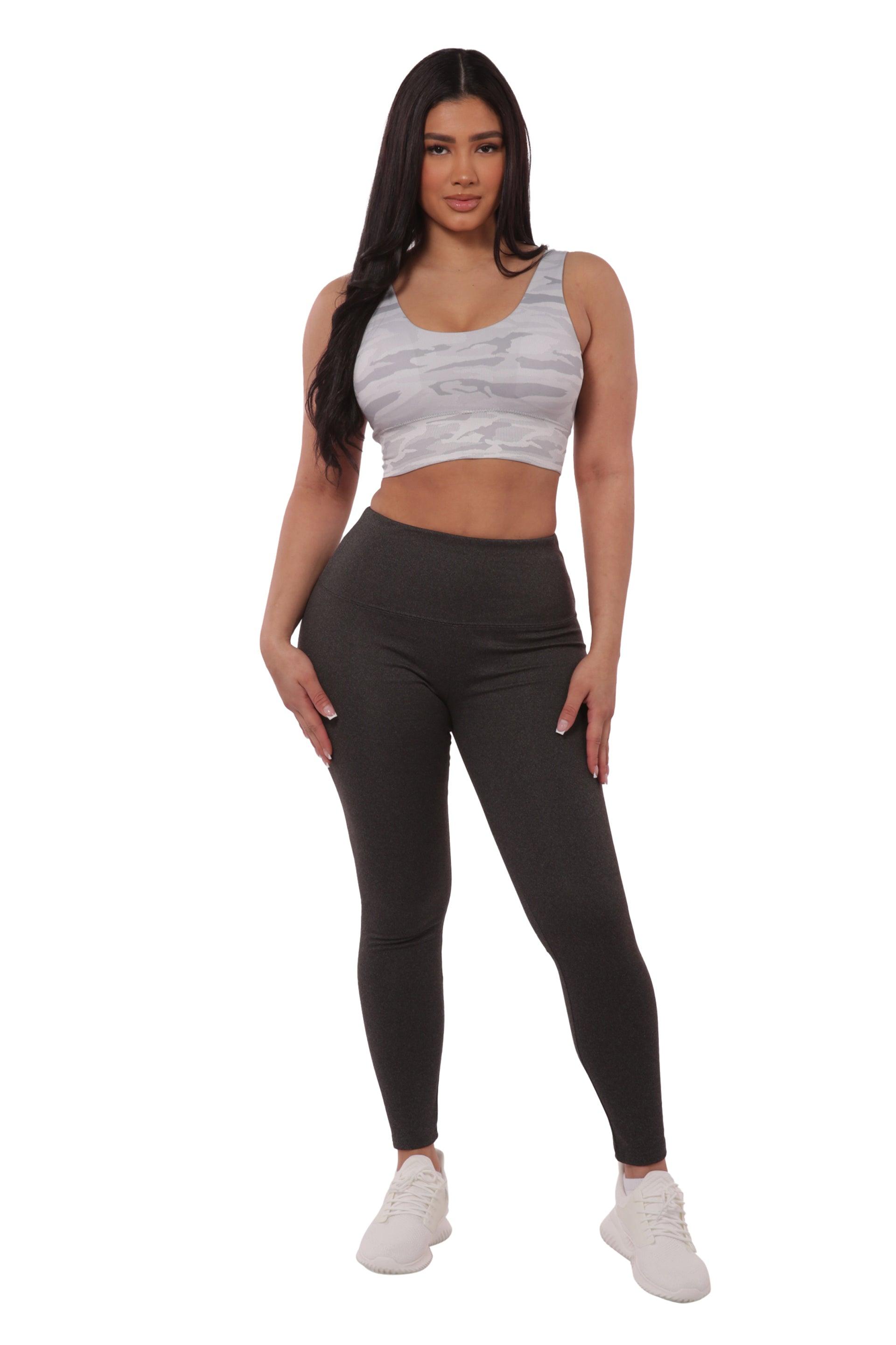 ShoSho Womens 2 Piece Sets Workout Outfit Sports Tops and Matching Butt  Sculpting Yoga Leggings Tummy Control High Waist Pants Space Dye Print  Black/White Small at  Women's Clothing store