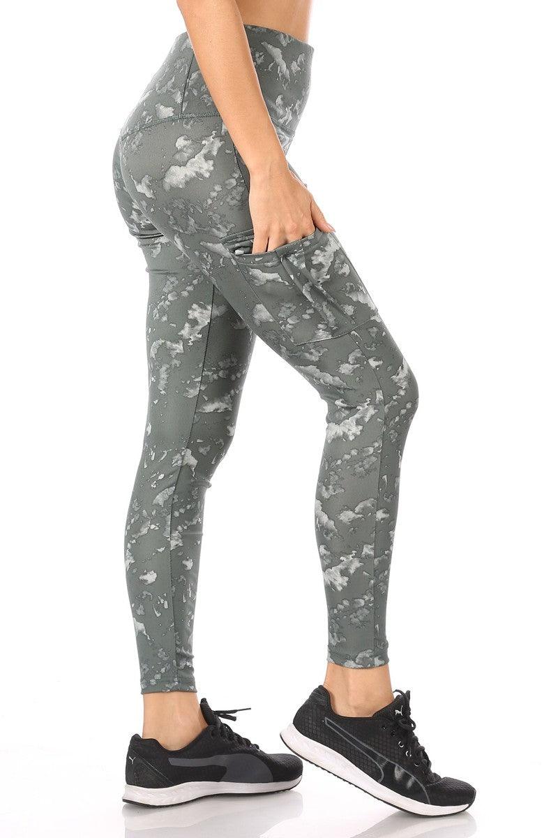 Tummy Control Butt Sculpting Sport Leggings With Pockets - Camel