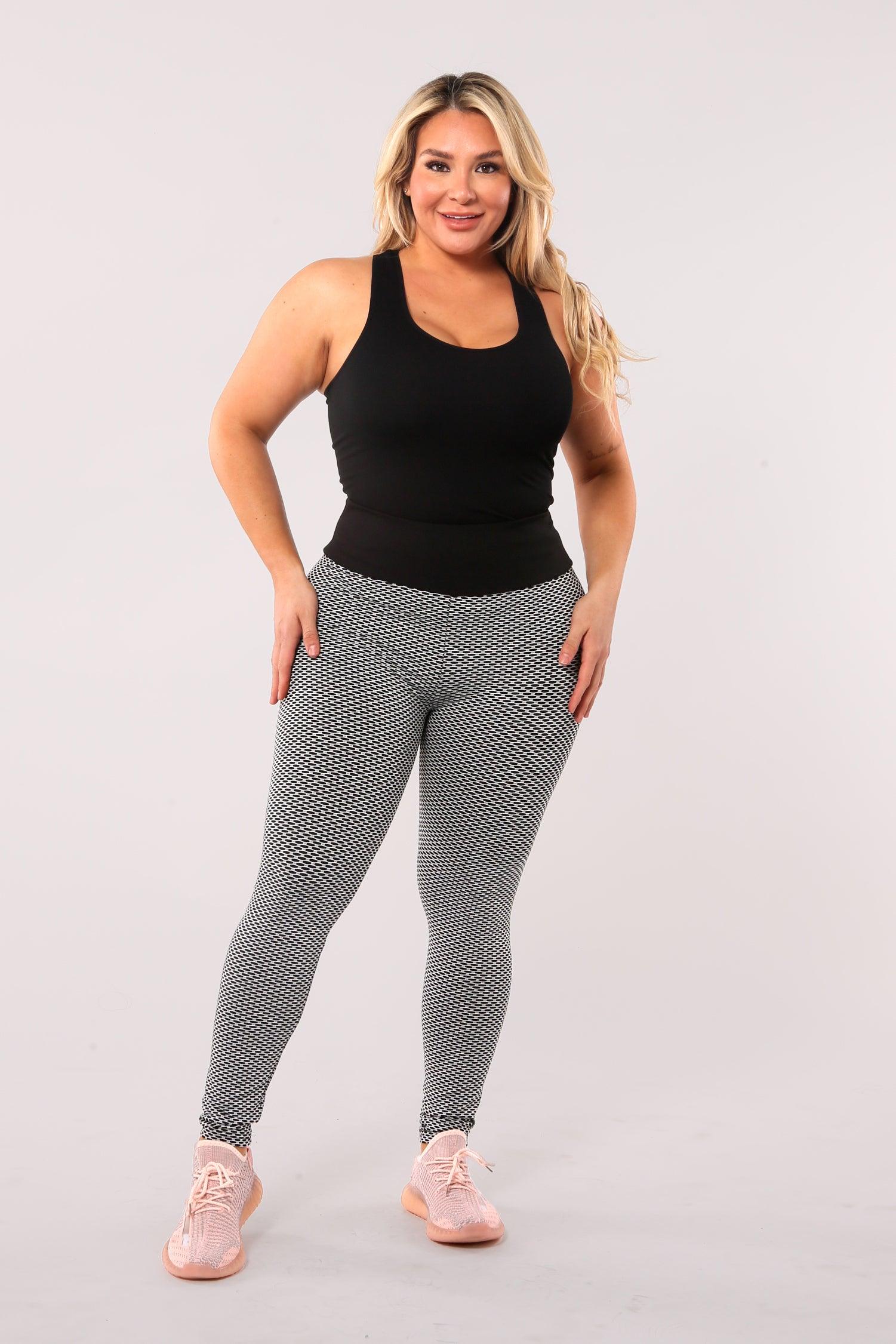  ShoSho Womens Tummy Control Yoga Leggings Rib Knit Workout Pants  High Waist Athletic Thights with Pockets Solid Magenta Small : 服裝，鞋子和珠寶