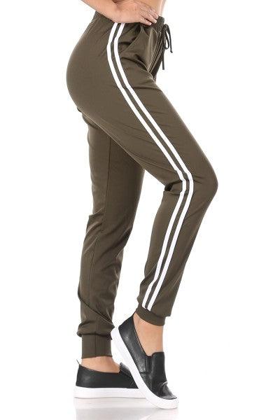 Soft French Terry Joggers With Shoe Lace Tie - Black – SHOSHO Fashion