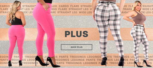ShoSho Womens Plus Size Skinny Pants Slim Fit Trousers Treggings Pull-On  Pants Leggings, Fauxleatherbelt:plaid2251:khaki/Rust, 1X : :  Fashion