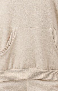 2-Piece Set Sweater Knit Hoodie + Jogger Sweatpants - Heather Oatmeal