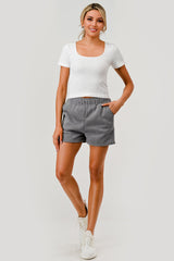 Soft Fleece Lined Cozy Sweat Shorts - Heather Gray