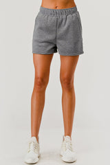 Soft Fleece Lined Cozy Sweat Shorts - Heather Gray