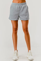 Soft Fleece Lined Cozy Sweat Shorts - Light Heather Gray