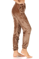 Double Side Plush Fur Joggers Sweatpants - Camel Brown - SHOSHO Fashion