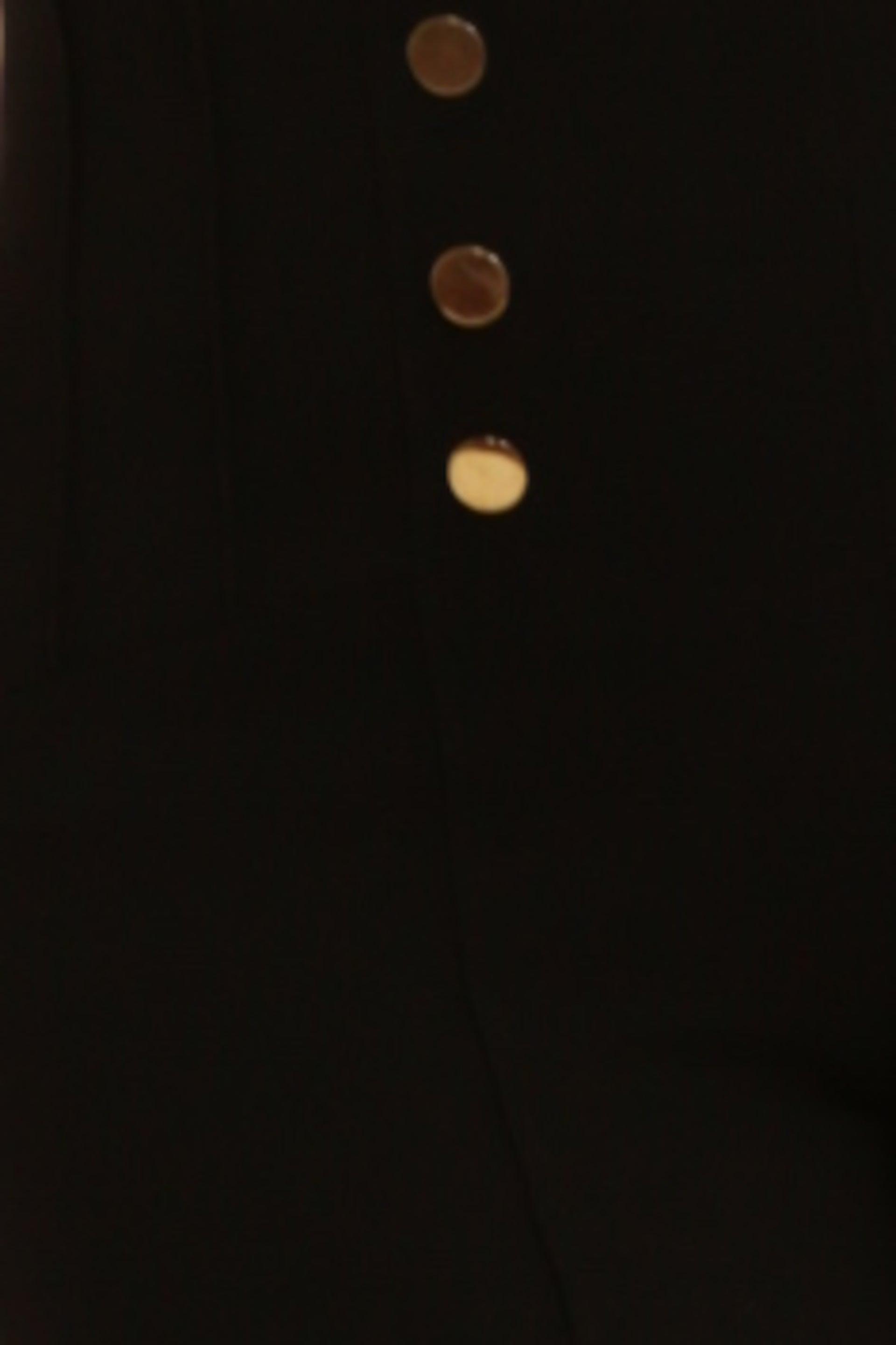 High Waist Sculpting Treggings With Metal Button Waist Detail - Black - SHOSHO Fashion