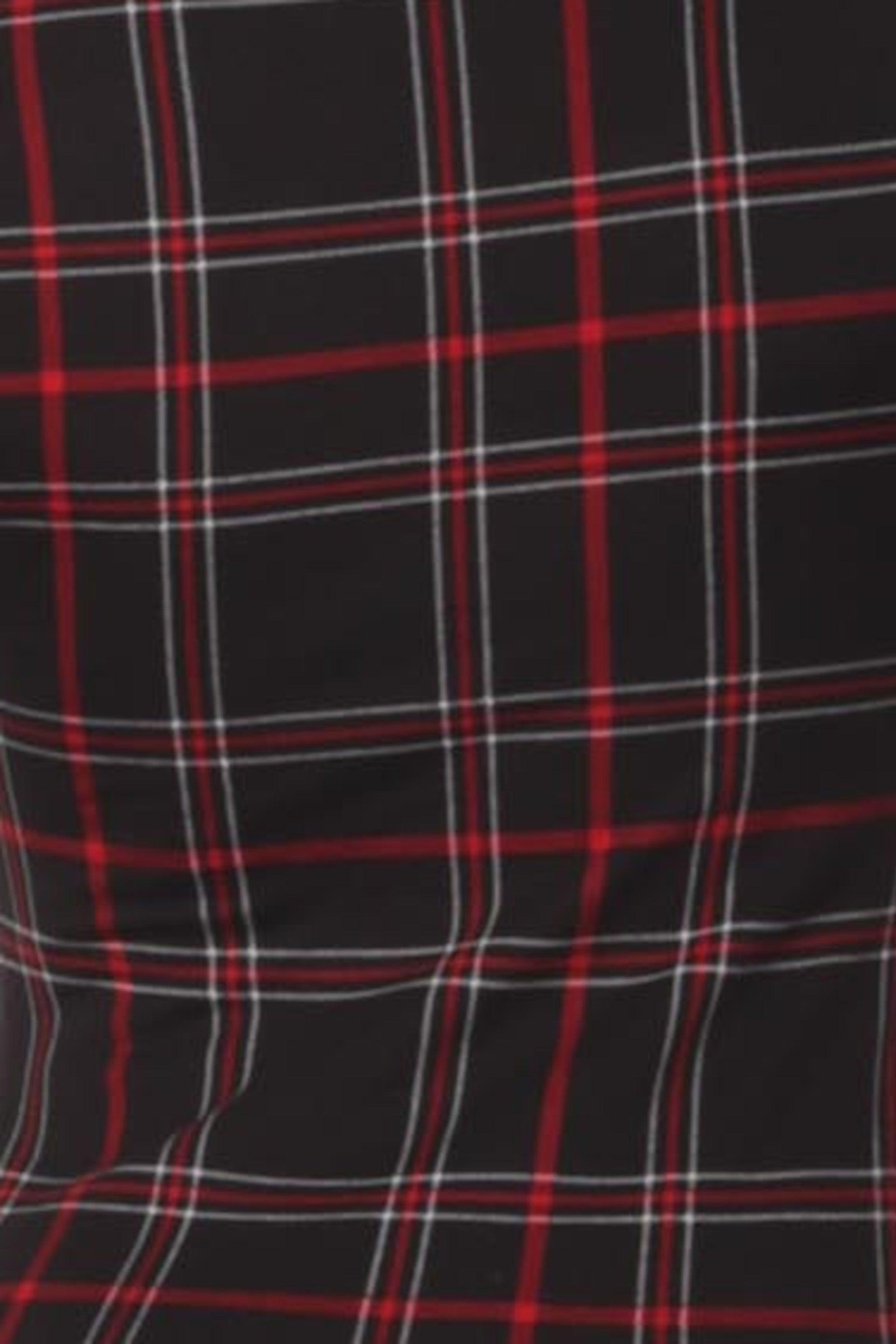 Plus Size Holiday Print Fleece Lined Jumpsuit Onesie - Black & Red Plaid - SHOSHO Fashion