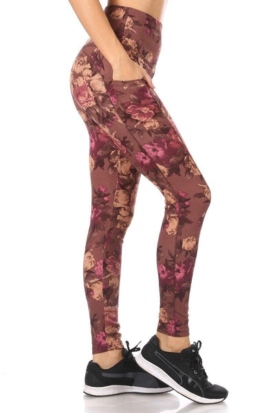 Fancy Floral Leggings with Pockets