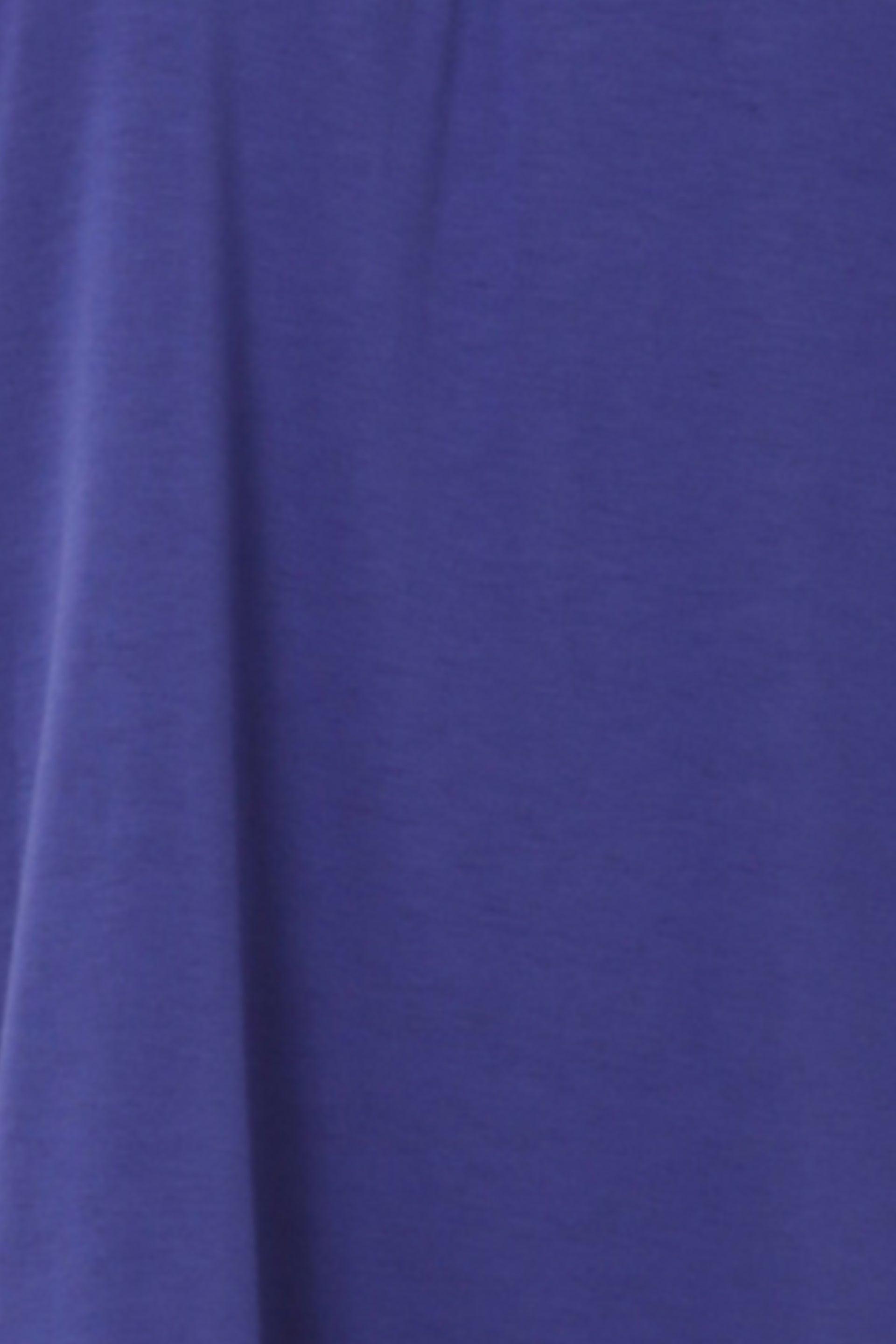 V-Neck Tops With Ruffle Armhole Detail - Blue - SHOSHO Fashion